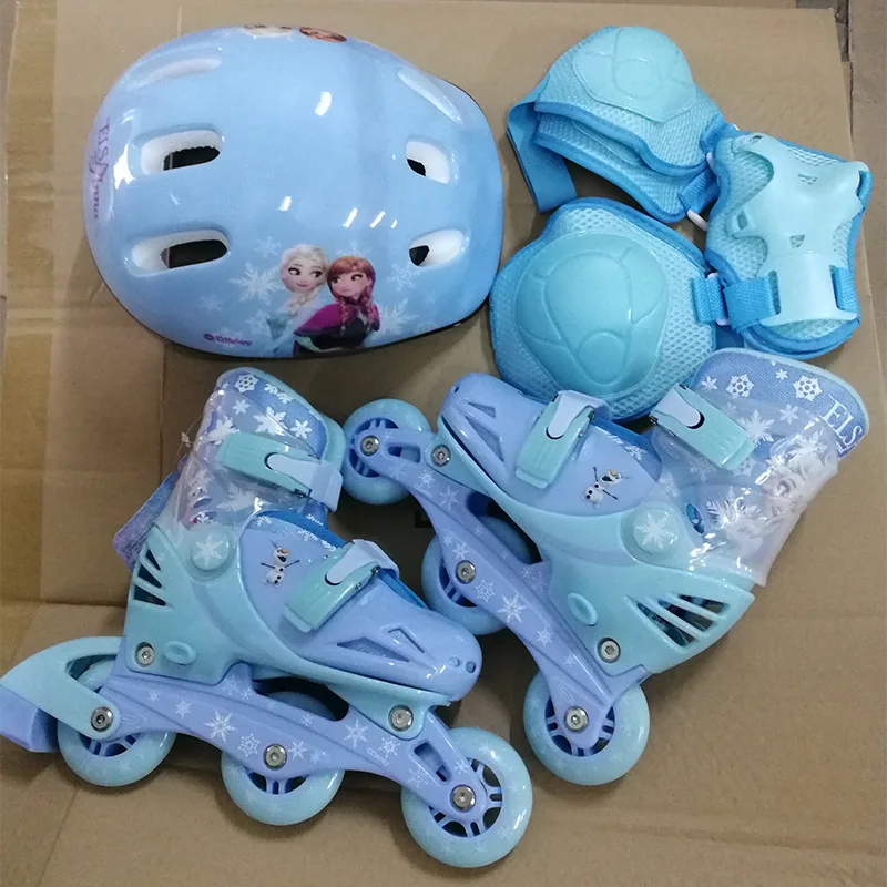 Замороженные детские роликовые коньки Регулируемая обувь для детей Patines от 3 до 10