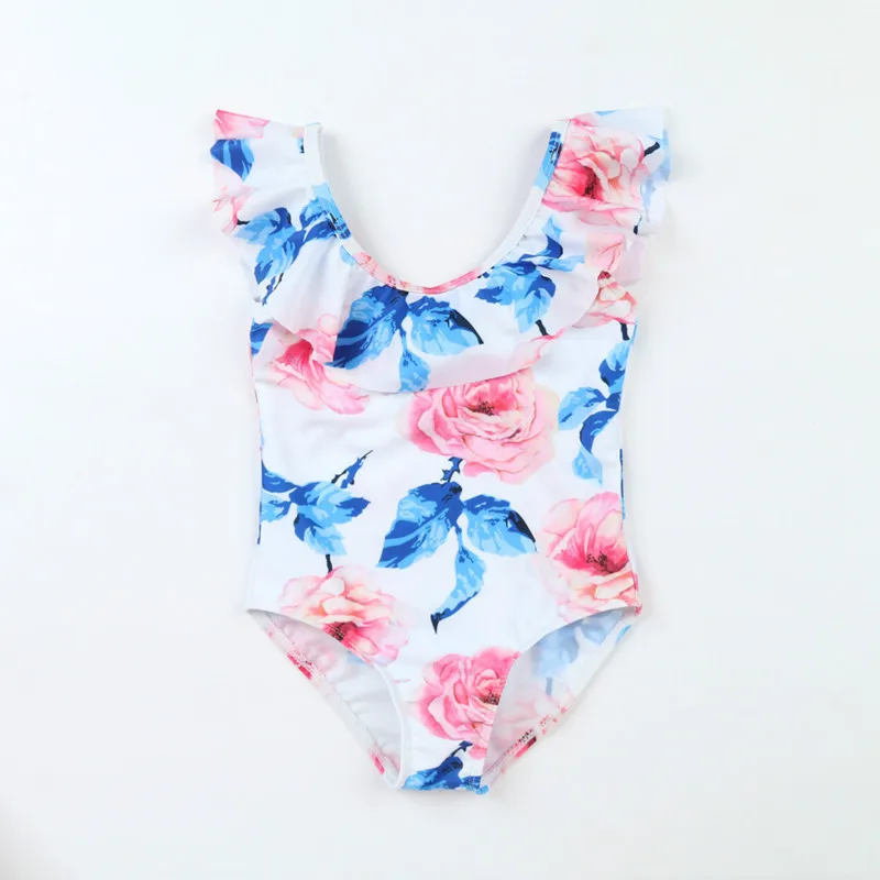 

Dollplus Baby Girls Swimwear Fashion Flowers Print Sleeveless Swimsuit Bathing Child Swimming Beachwear Toddler Girl Swimwear