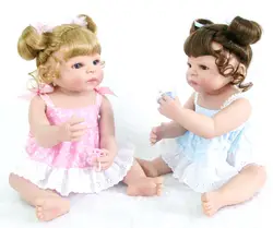 55 см Новый всего тела силикона Reborn Baby Doll Игрушки для девочек Bonecas 22 дюймов новорожденных принцессы Bebe живые младенцы подарок на день