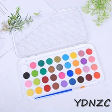 YDNZC профессиональные улучшенные портативные Твердые акварельные краски в наборе краски кисти яркий цвет краски пигмент SetStudent товары для рукоделия
