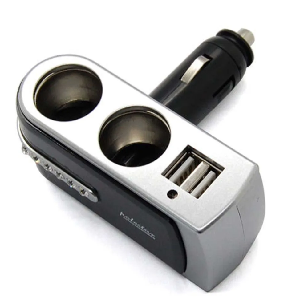 

New Arrival 12V Car Cigarette 2-Port USB Charger 2 Way Lighter Power Socket Charger Adapter