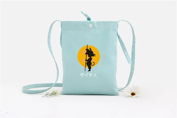

DRAGON BALL 2019 New Cartoon Flap Bag Cotton Canvas Bag Kawaii Anime Popular Game Accessories Shoulder Handbag Mobile Phone Bag