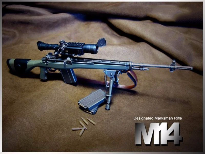 1/6 масштаб солдата игрушки Рисунок аксессуар ABS пистолет Модель места стрелок снайперская винтовка M14 для 12 дюйм(ов) фигурку