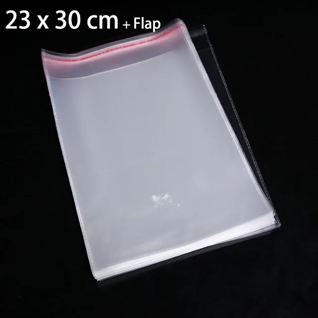 100pcs 23cm X 30cm Clear Opp Self Sealing Bag Plastic Packaging Bags 100pcs 23cm X 30cm Clear Opp Self Sealing Bag Plastic Packaging Bags For A4 Paper Transpa
