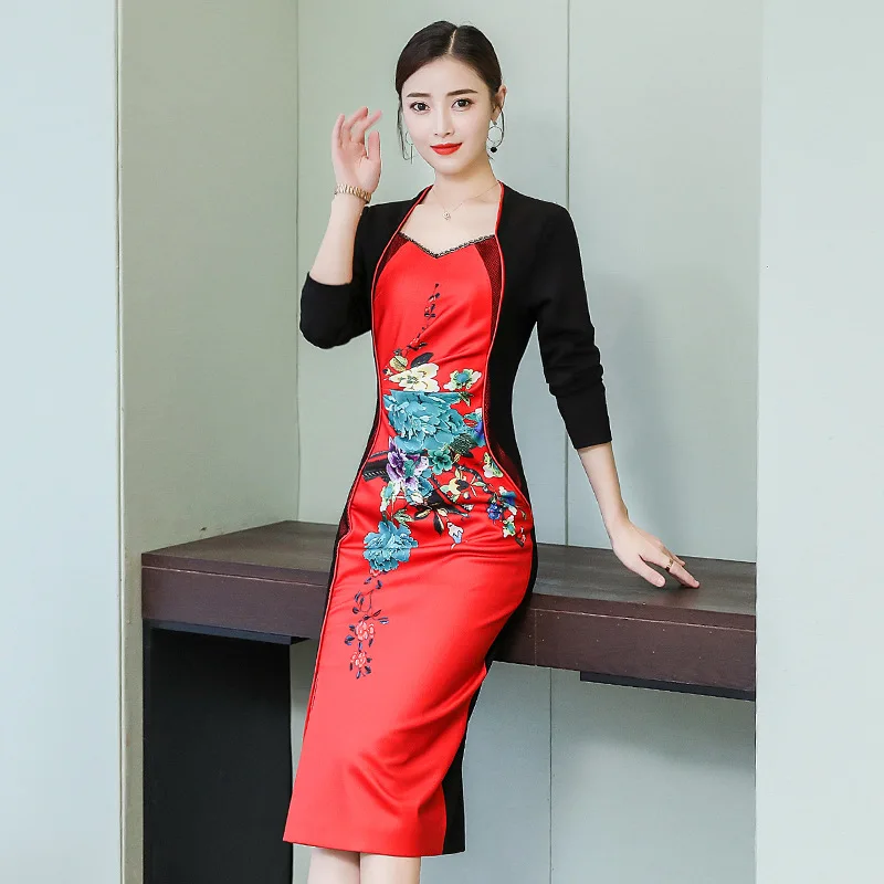 Японское традиционное кимоно платье Чонсам Qipao Даи вьетнамское сексуальный