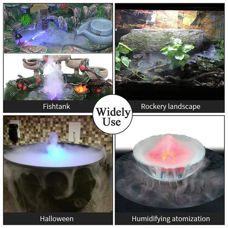 12 LED Ultrasonic Water Fountain Mist Maker Fogger Pond Atomizer Air Humidifier Transducer Nebulizer Machine With Transformer (7)
