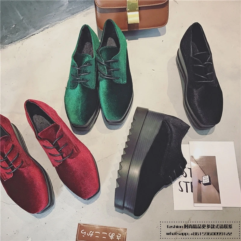 

Fashion brand Spring Women high wedge casual shoes Female 8CM Increased Height Shoes Woman Platform Loafers Canvas Single Shoes