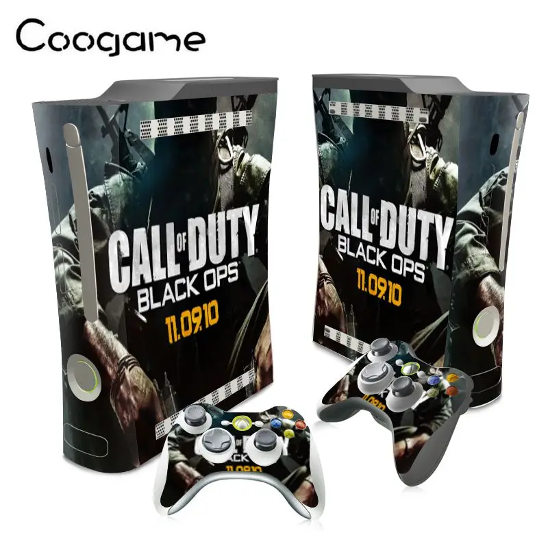 Black Ops 3 Sticker For Microsoft Xbox 360 Fat Console Pvc Skin 2 Controller Pads Games Ops Black 2 Black Ops 3 Xboxblack Ops 2 Game Aliexpress