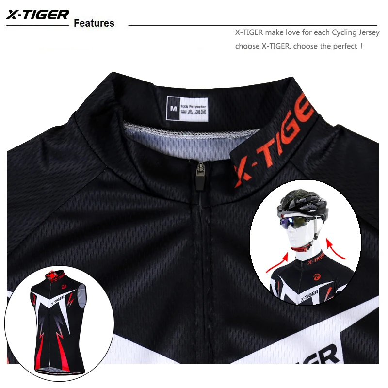 X-Tiger Maillot Ciclismo Спортивная одежда без рукавов горный велосипед Велоспорт Джерси Pro Велоспорт жилет летняя гоночная велосипедная одежда