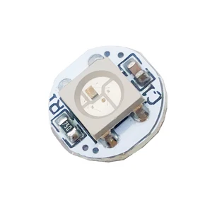 10 шт.-50 шт. WS2812B WS2812 светодиодный чип 5050 SMD RGB DC5V с черной/белой печатной платой радиатор 9,6 мм Диаметр WS2811 IC встроенный - Испускаемый цвет: White