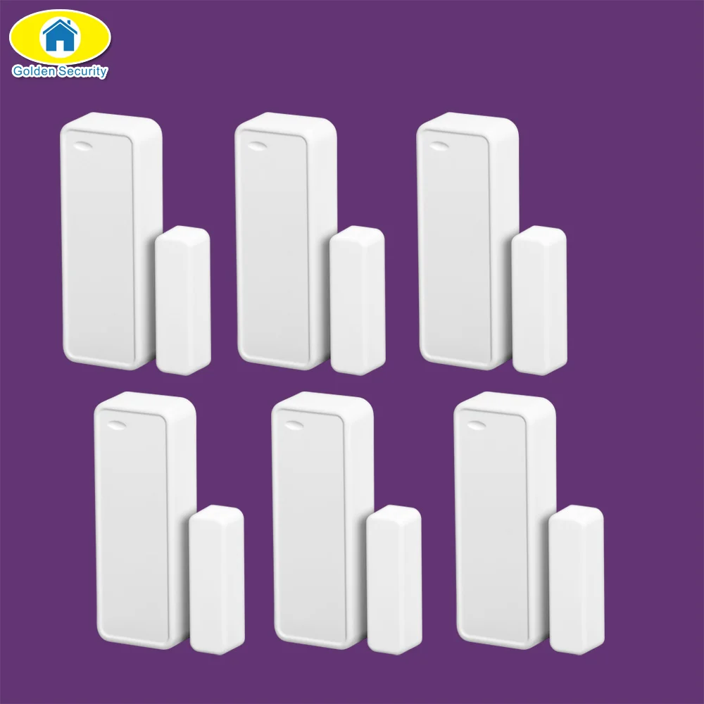 

Golden Security 6Pcs 433MHz Two-way Wireless Accessories Door Window Gap sensor for G90B Plus WIFI GSM Security Home Alarm