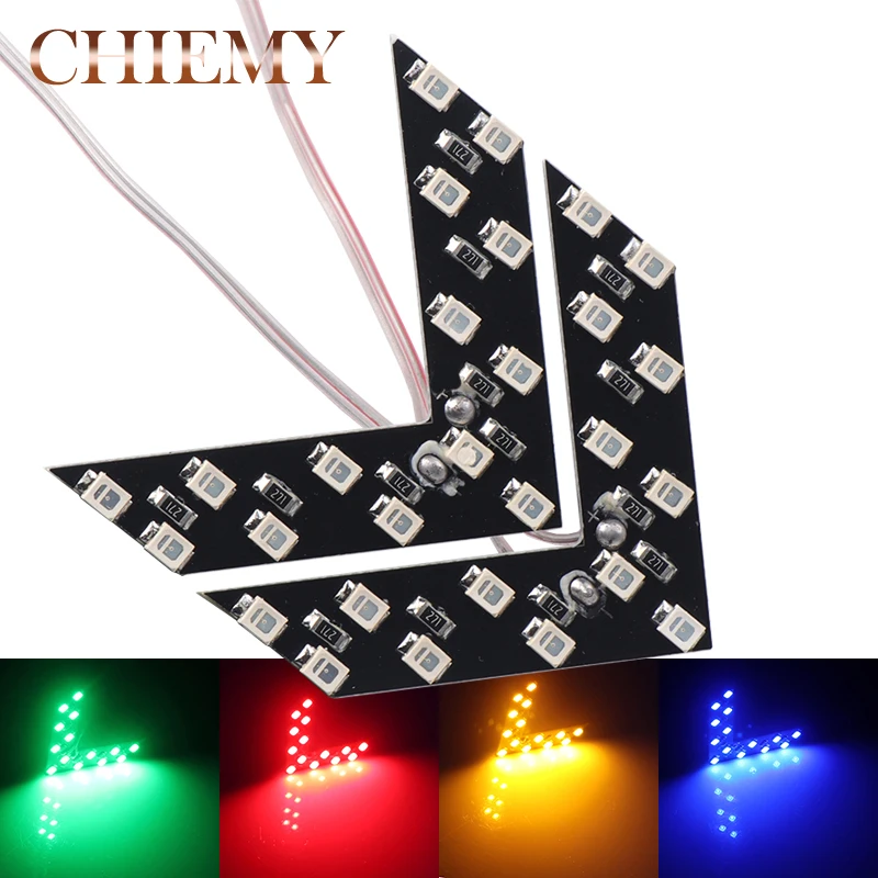 

2Pcs/lot 14 SMD LED Arrow Panel For Car Rear View Mirror Indicator Turn Signal Light Car LED Rearview Mirror Light Car Styling