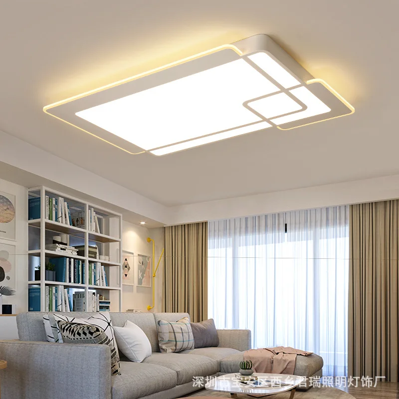 

Fashion Nordic living room simple modern atmosphere rectangular remote control fashion led bedroom ceiling lamp