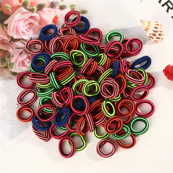 wedding hair clips 50/100pcs Baby Girls Colorful Small Elastic Hair Bands Children Ponytail Holder Kids Headband Rubber Band Mini Hair Accessories Hairclip