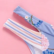 Купальник для женщин друг от друга с цветочным принтом на бретелях бикини бюстгальтер+ шорты с принтом Мужские плавки-трусы ZJ55