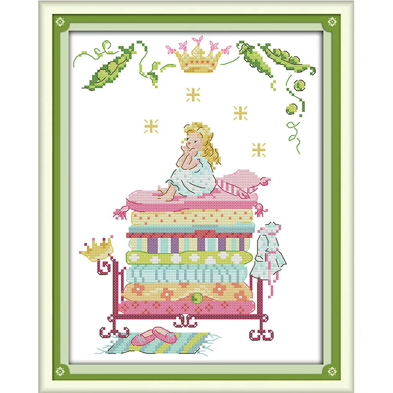 

Needlework, DIY DMC Cross Stitch, Set Embroidery Kit, Precise Print Princess dream Pattern Sufficient Line Cross Stitch