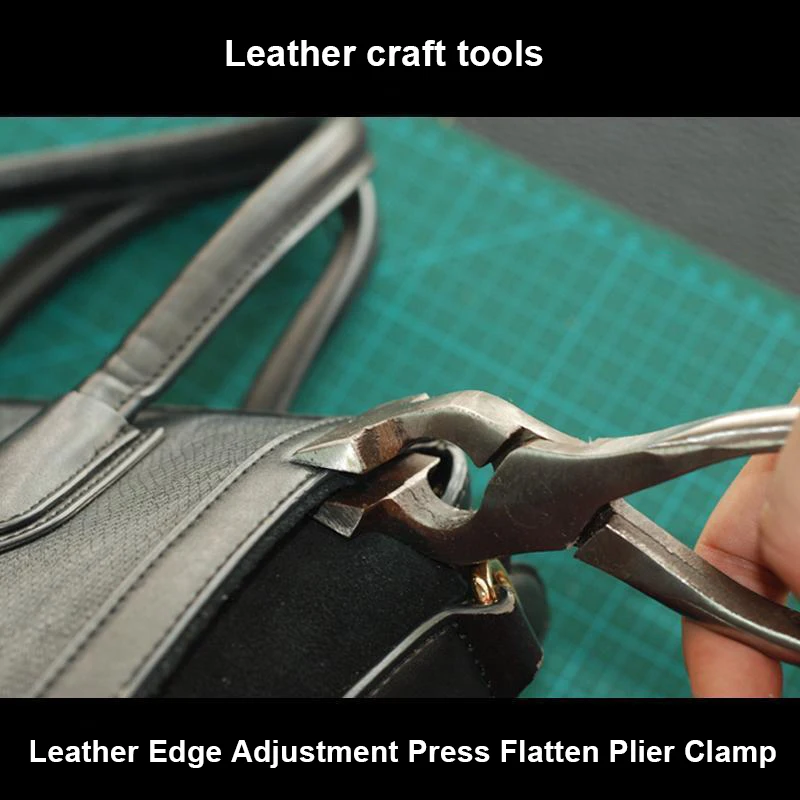 

New Leathercraft Leather Edge Adjustment Press Flatten Plier Clamp For Leather Bag Cloth Belt Leather Craft Tools