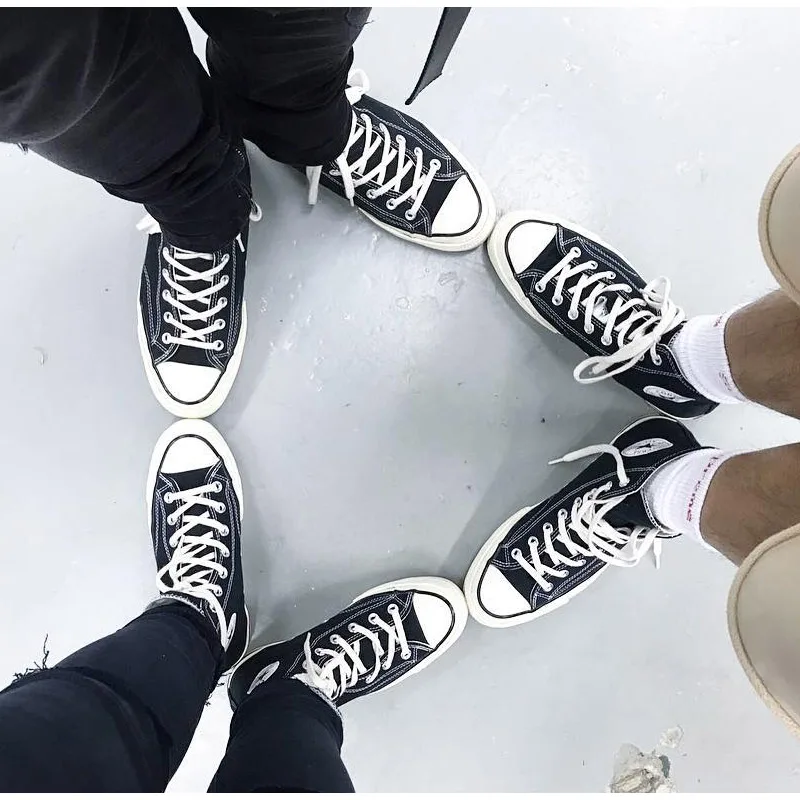 1970 s Converse Оригинальные кроссовки все стильная обувь мужские и женские кроссовки; кеды; повседневная обувь на платформе высокие классические Скейтбординг обувь 162056C