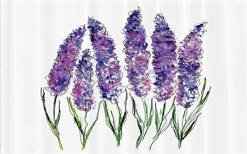 Лаванда Стиль Ванная комната Коврики, забавные Нескользящие Для ванной Коврики, Занавески для душа Интимные аксессуары, Коврики Чинг вашей душе Шторы