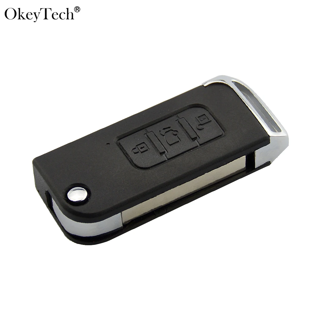 

Okeytech Special for India Replacement Remote Key Shell Case Fob High Quality 3 Buttons Cover For Indian Mahindra Key NO LOGO
