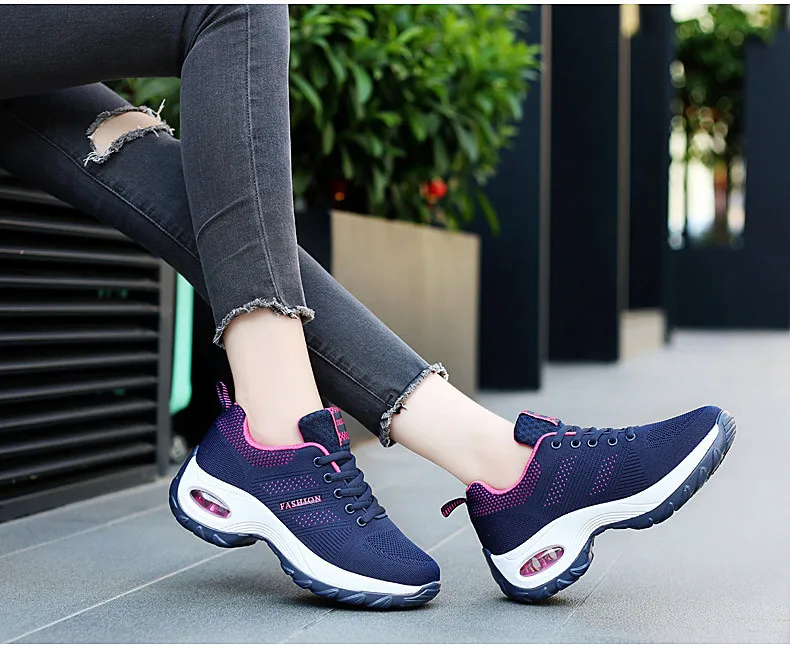 Spring Women Flat Platform Shoes Breathable Mesh Casual Flats Shoes Woman Lace-up Basket Femme Ladies Sneakers creepers (14)