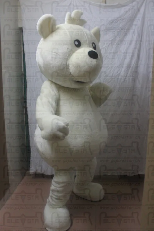 EVA foam head polar bear mascot costumes cartoon plush white bear