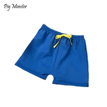 Для маленьких мальчиков летняя одежда для девочек хлопковые шорты; мягкие и удобные для малышей однотонные штанишки для малышей детская одежда C130