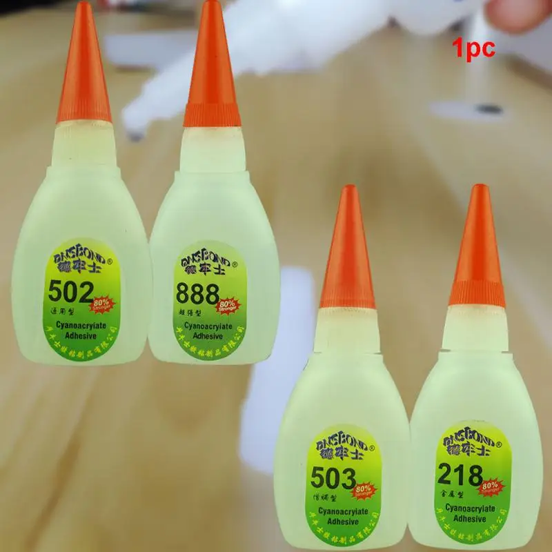 

1pc Instant Quick-drying Cyanoacrylate Adhesive Strong Bond Fast Leather Rubber Metal Office Supplies 218/503/888/502 Super Glue