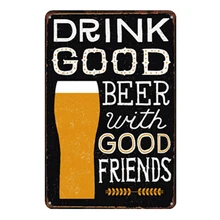 Жестяная картина "знак" потертый шик пивное меню металлическое винтажное украшения для дома Таблички знак Железный бар кафе Паб Настенный декор художественная наклейка