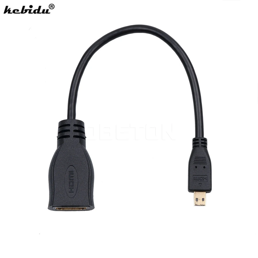 

kebidu Mini Micro HDMI Male to HDMI Female cable Converter Adapter M/F Convertor for tablet pc tv mobile phone 1080P