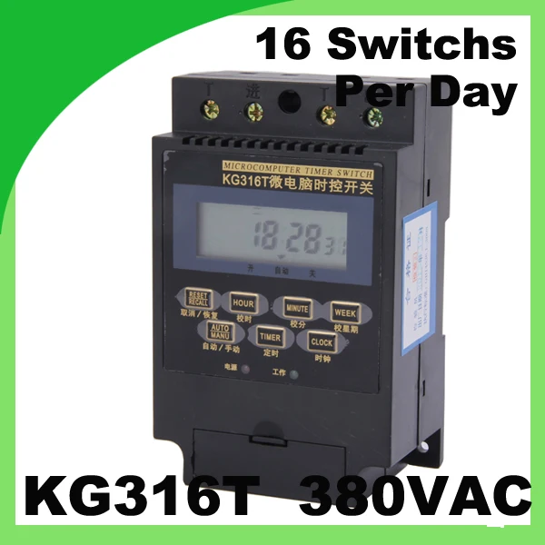 

KG316T 380VAC 16 groups switch / day LCD street lamp controller Timer Switch Programmable Controller