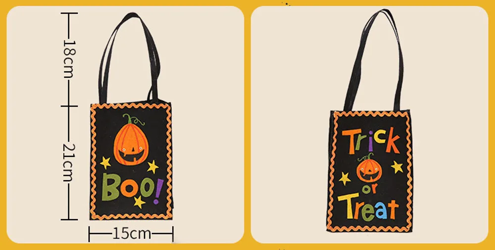 سعيد هالوين اليقطين الأطفال الحلوى أكياس هدية نمط الحلوى حقيبة الهدايا أشتات الوجبات الخفيفة الاطفال تخزين حاويات جميل أكياس A80