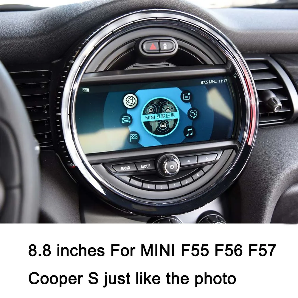 Для jcw автомобиля центральный контроль экранный инструмент панель Крышка Корпус отделка рамка декор для MINI Cooper One JCW F55 F56 аксессуары - Название цвета: F55 F56 F56 COOPER S