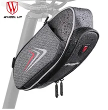 WHEEL UP Waterproof MTB Bicycle Rear Bags Cycling Rear Seat Tail Bag Reflective Bike Saddle Bag With Water Bottle Pocket rockbros c7 nylon bicycle saddle bag with water bottle pocket