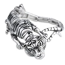 Высококачественное Литье панк крутой мужской браслет из нержавеющей стали Готический Байкер тигровый браслет цепочка для лучших ювелирных изделий подарки 8,66''
