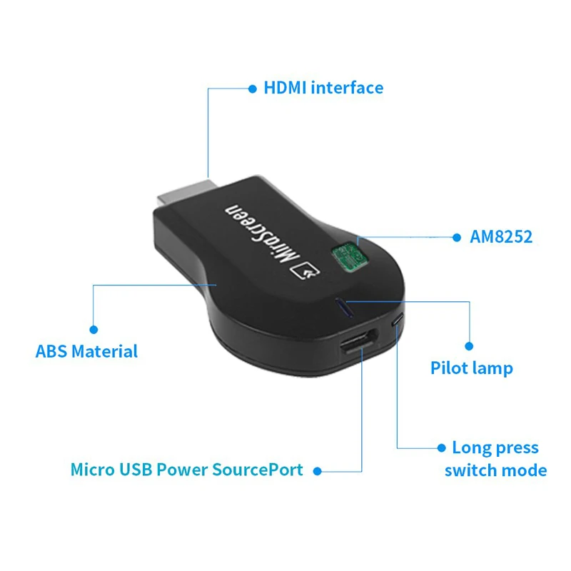 Беспроводной Wi Fi HDMI ключ Airplay к телевизору адаптер для iPad/iPhone X XS MAX XR 5 6 7 8 Plus Samsung S6 S7