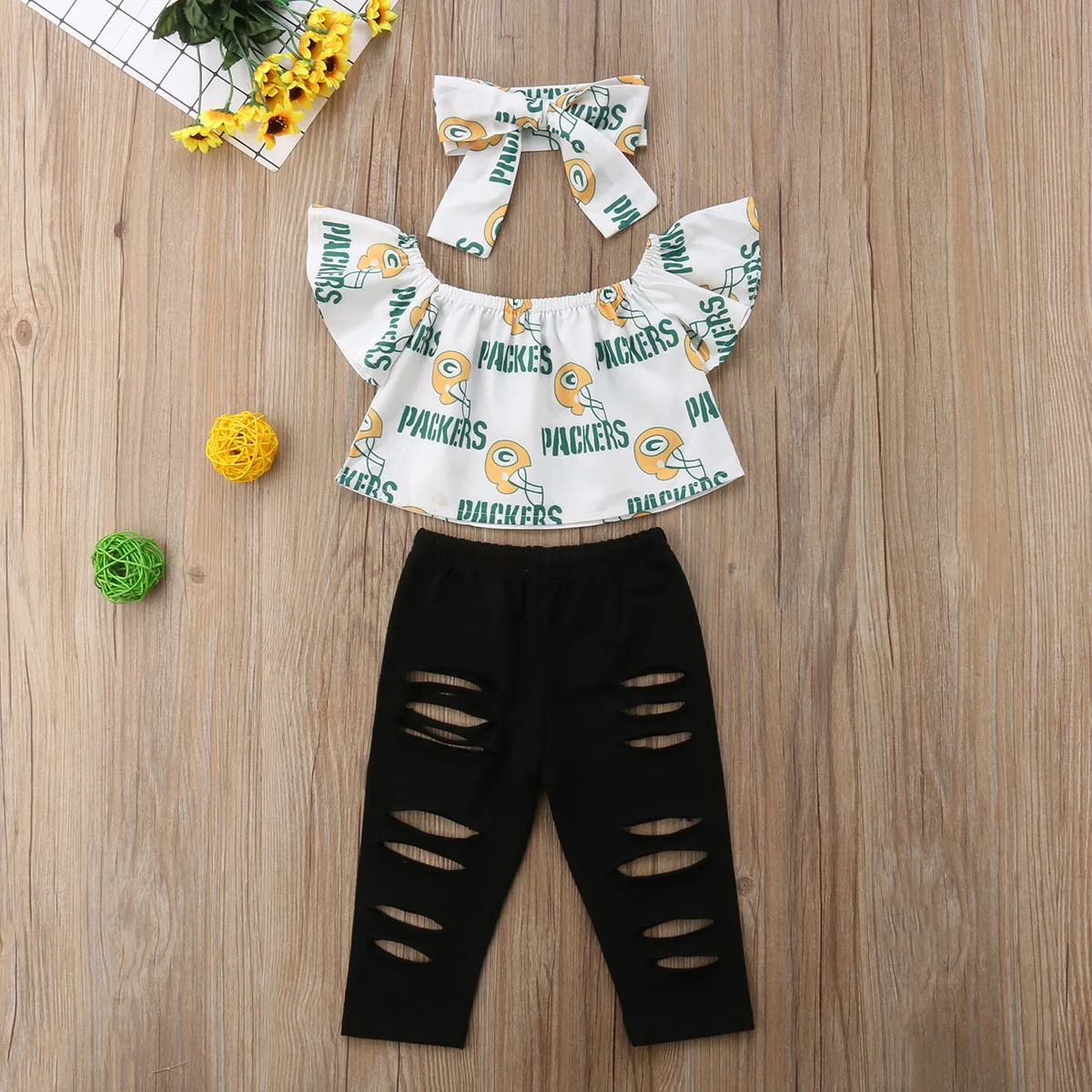 baby girl packers outfit