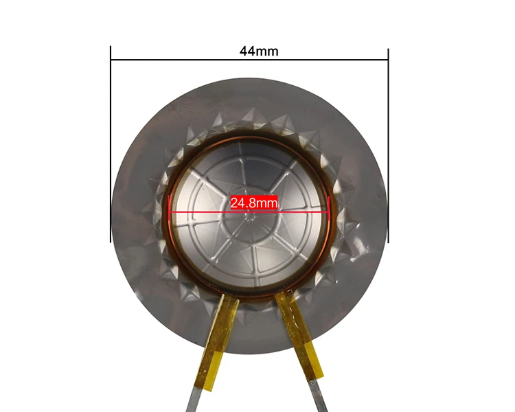 GHXAMP 24,8 мм твитеры Голосовая катушка импортная титановая диафрагма плоские провода 25 сердечник медная круглая спираль тройной ремонт 8 Ом DIY 2 шт