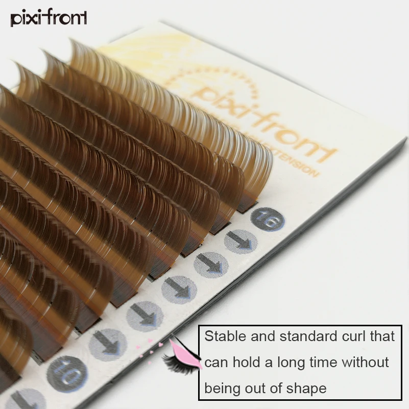 

0.07/0.1 C D False Eyelashes Individual Eyelash Extension Color Fake Eye Lashes Mink Eyelash Extension Brown