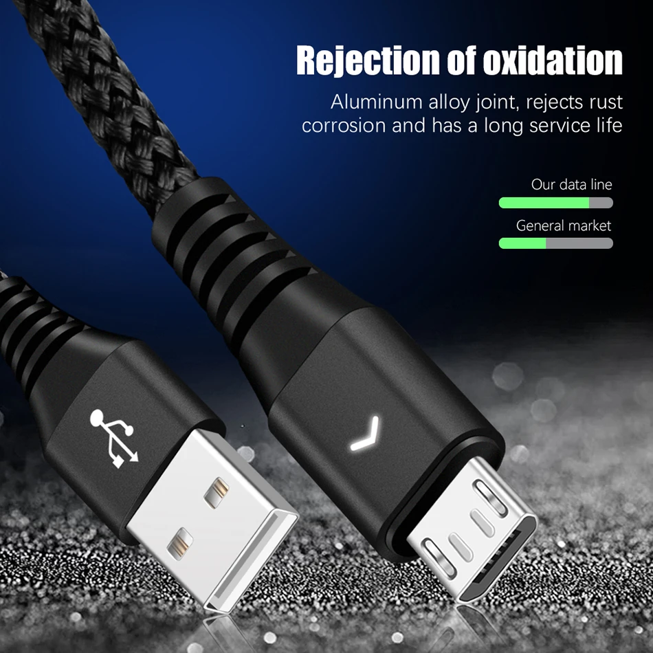 KSTUCNE Micro USB кабель 2A Быстрая зарядка кабель для передачи данных кабель для зарядного устройства Microusb для samsung S7 Xiaomi Android кабели для мобильных телефонов