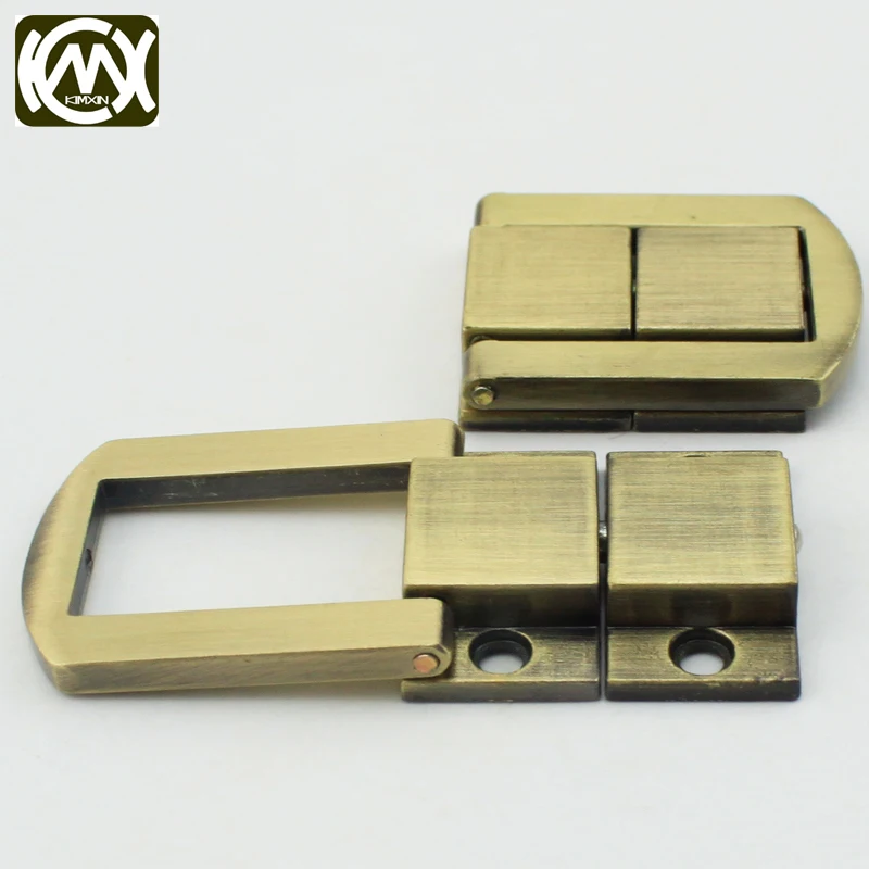 KIMXIN Brush antique lock Jewel box lock 10 pieces / lot Equipped with screw W-001 25*32mm jewelry box hardware
