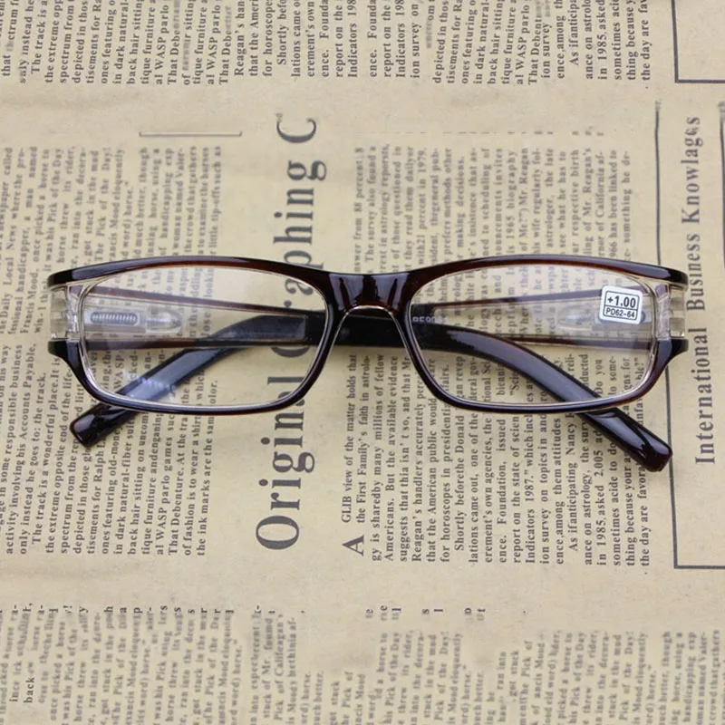 Женские очки для чтения при дальнозоркости простые очки квадратная оправа прозрачные линзы мужские 1,0 1,5 2,0 2,5 3,0 3,5 4,0 R154