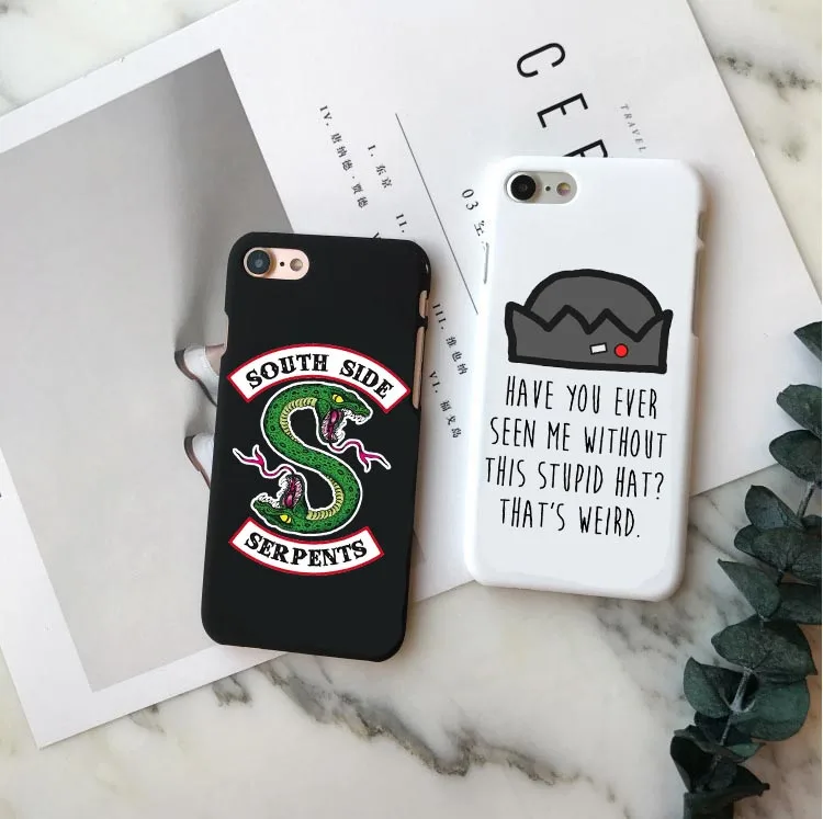 American TV Riverdale Jughead Jones Woz Here Hard PC Phone Case Cover For iPhone 5 5S SE 6 6S Plus 7 7Plus 8 8 Plus X XR XS MAX
