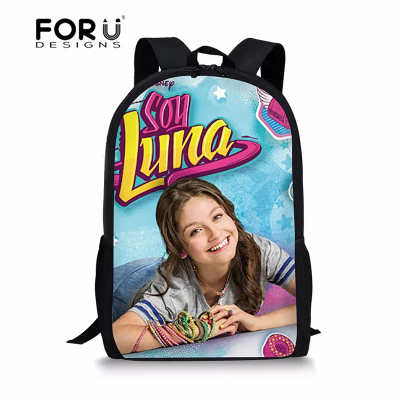 

FORUDESIGNS Soy Luna Girls Backpack Child School Bags for Girls Children's Backpack Schoolbag Teenager Students Bookbag Fashion