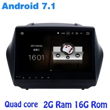Quad core Android 7.1 car radio gps player for hyundai IX35 Tucson with 2G RAM wifi 4G USB RDS audio stereo mirror link sat NAVI
