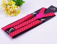 Men and women 2.5cm stamp Braces Clip adjustable strap Suspenders