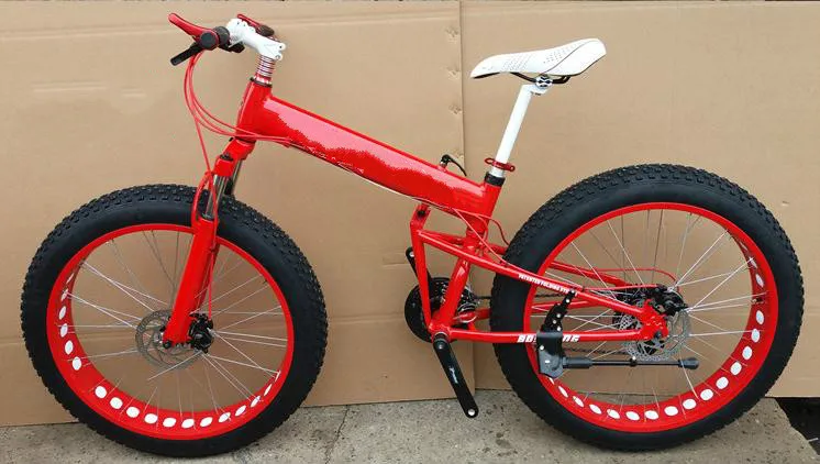 Perfect Kalosse 26*4.0 tires  Snow mountain bicycle  30 Speed  Microshift  folding Beach  bike  Hydraulic  brakes 26er 9