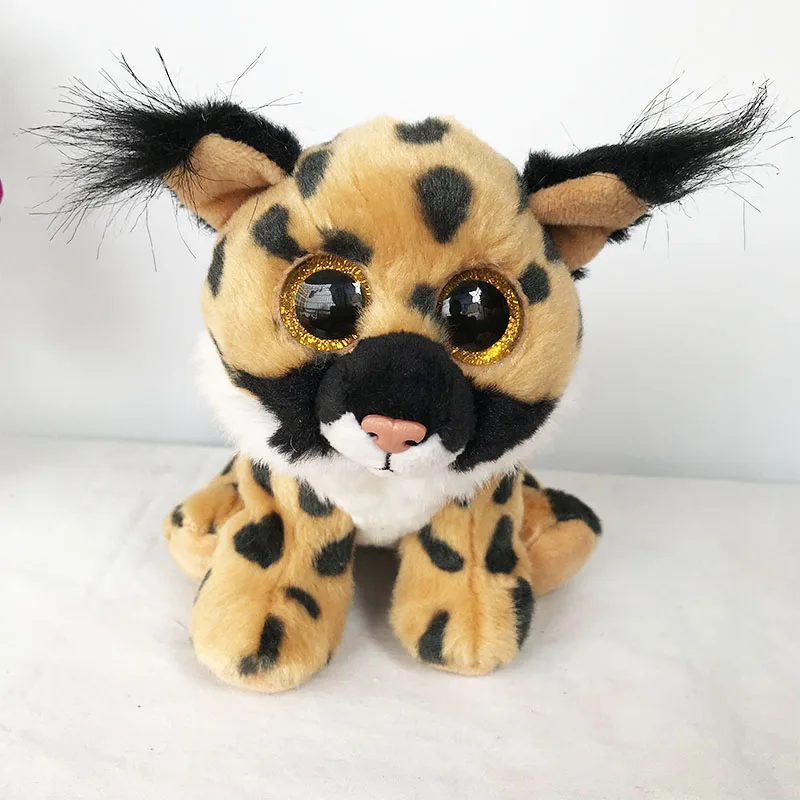 Ty Beanie Boos 6" LARRY the 6" Lynx / Cat Big Glitter Eyes 15cm Plush