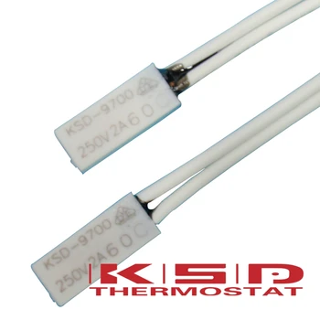

10PCS KSD9700 250V 2A 85 85C Celsius 15*5.4*2.4mm Bimetal Disc Temperature Switch Thermostat Thermal Protector degree