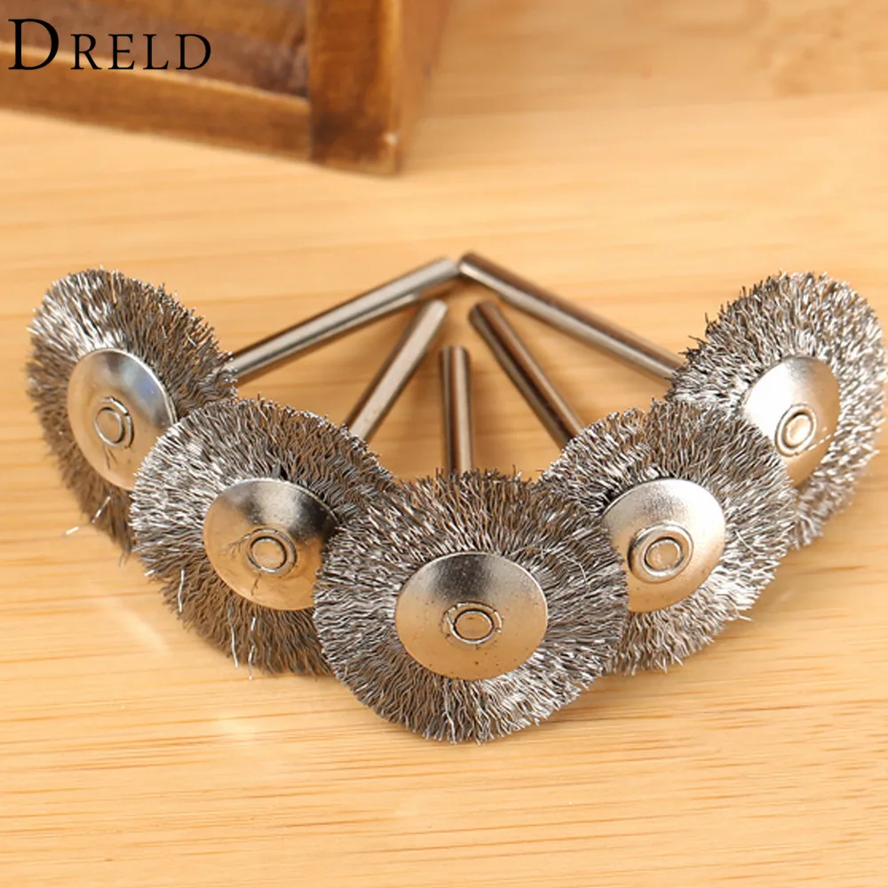 5Pcs Dremel Accessories 25mm Polishing Brush Wire Wheel Brushes for